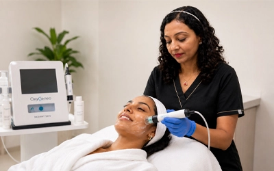 Oxygen infusion glow therapy