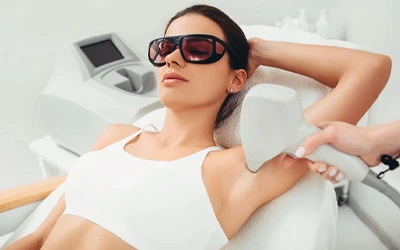 Underarm laser hair removal